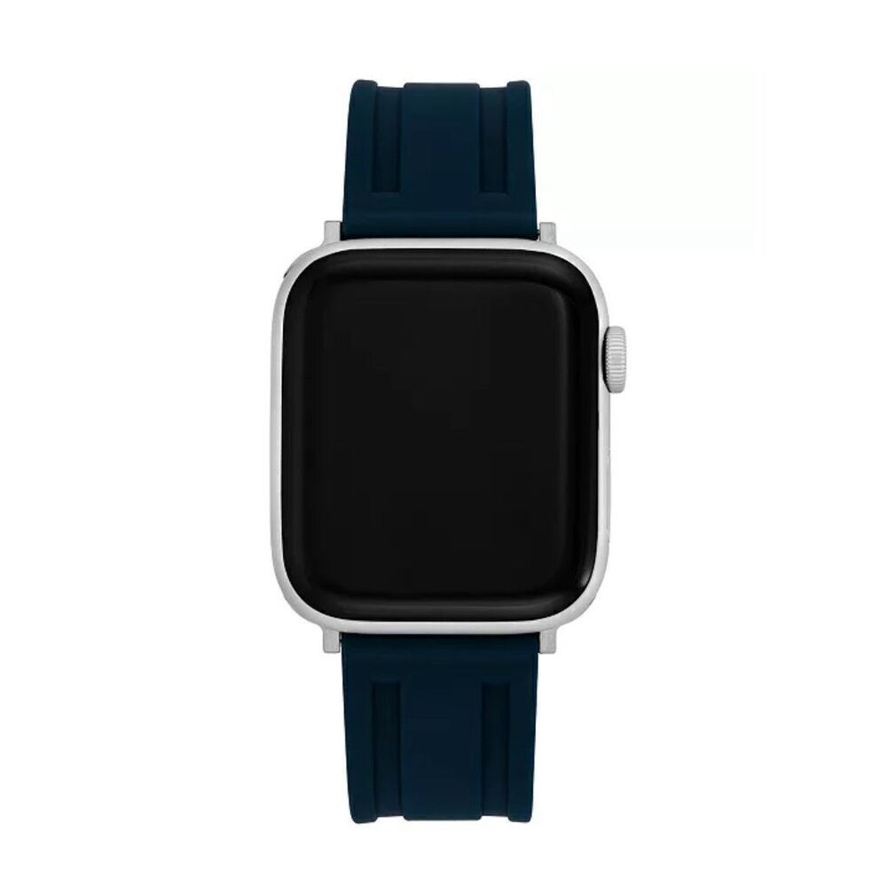 Vince Camuto Men's Blue Premium Silicone Band Compatible with 42/44/45mm Apple W